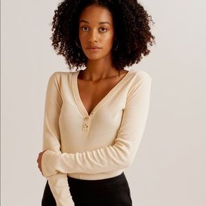 KOTN Cream Long Sleeve Tee